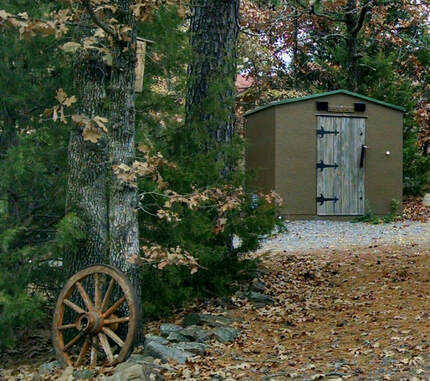Storm Shelter in wooded setting